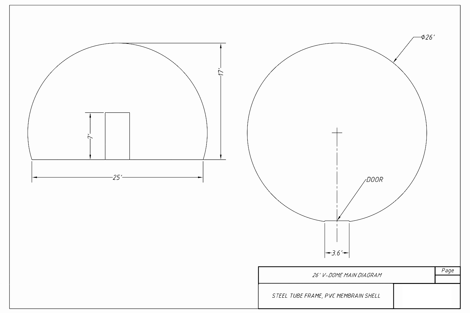 Dome blue print